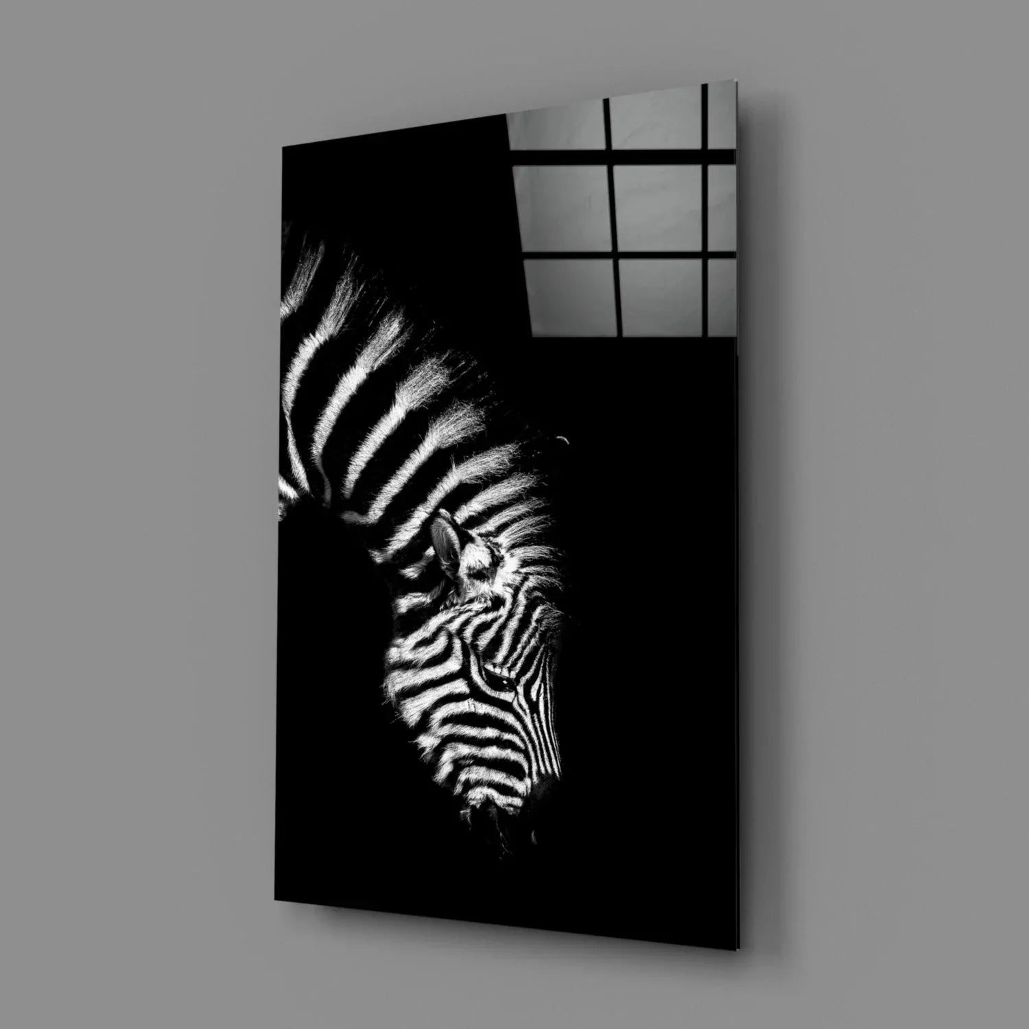 Zebra Glass Wall Art - LUXARTDECO
