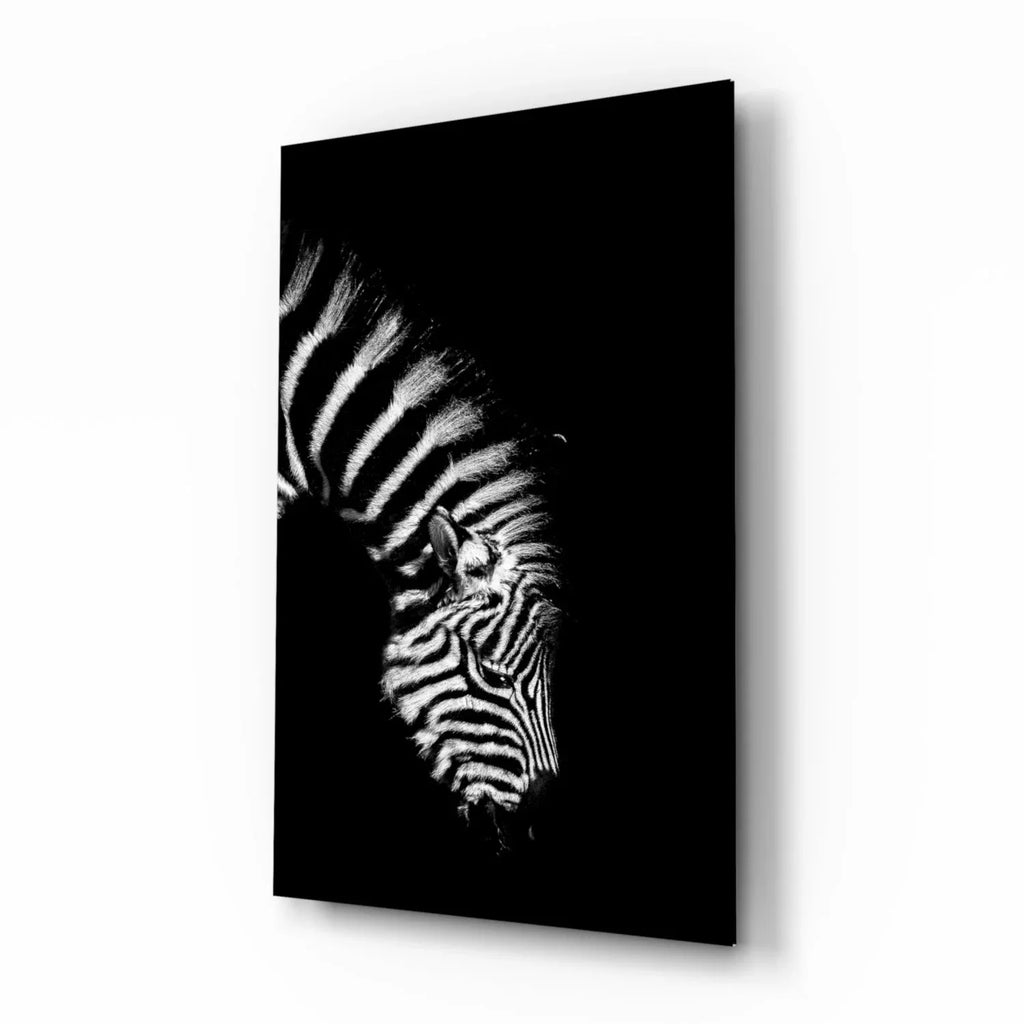 Zebra Glass Wall Art - LUXARTDECO