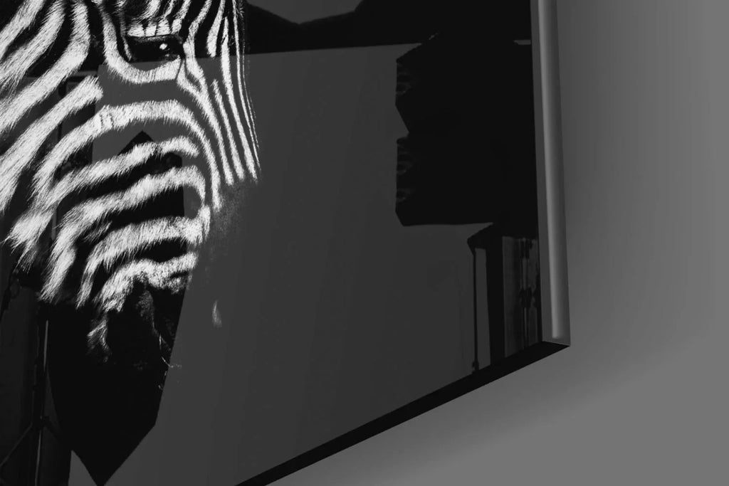 Zebra Glass Wall Art - LUXARTDECO