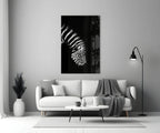 Zebra Glass Wall Art - LUXARTDECO