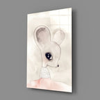 Cute Mouse Glass Wall Art - LUXARTDECO
