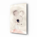 Cute Mouse Glass Wall Art - LUXARTDECO
