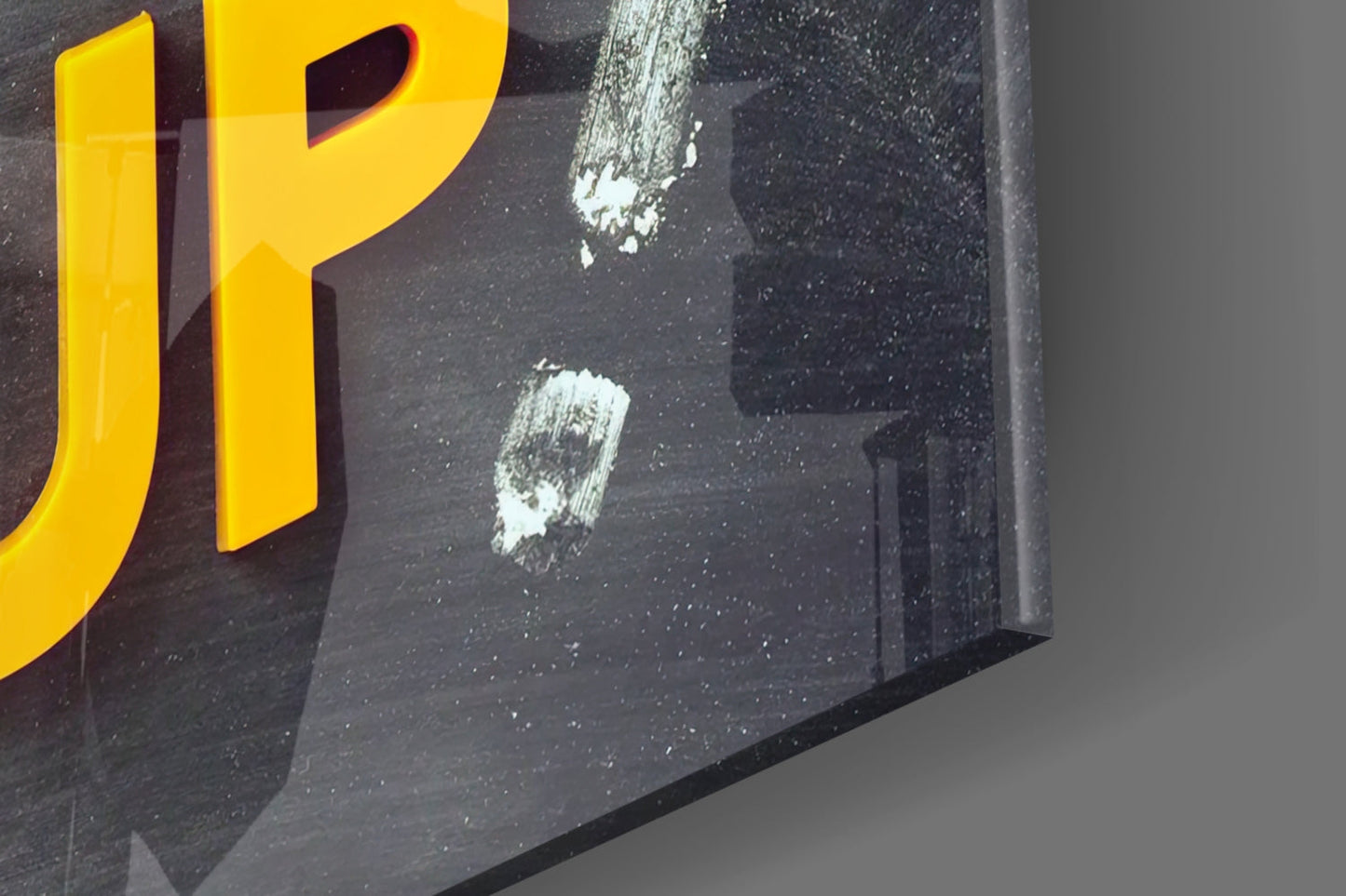 Don't Give Up Glass Wall Art