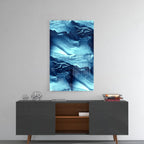 Blue Serenity Glass Wall Art - LUXARTDECO