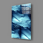 Blue Serenity Glass Wall Art - LUXARTDECO