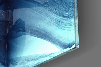Blue Serenity Glass Wall Art - LUXARTDECO