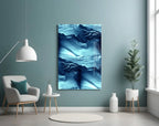 Blue Serenity Glass Wall Art - LUXARTDECO