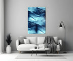 Blue Serenity Glass Wall Art - LUXARTDECO