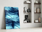 Blue Serenity Glass Wall Art - LUXARTDECO