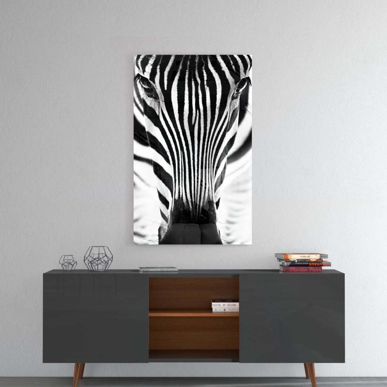 Zebra Glass Wall Art - LUXARTDECO