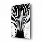 Zebra Glass Wall Art - LUXARTDECO