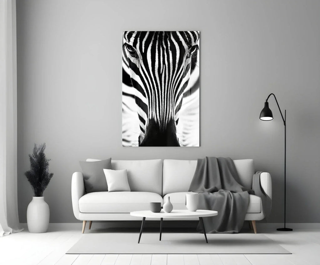 Zebra Glass Wall Art - LUXARTDECO