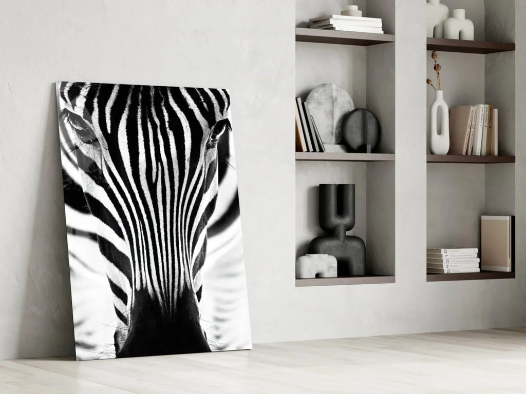 Zebra Glass Wall Art - LUXARTDECO
