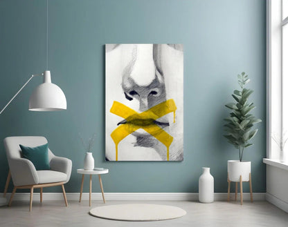 Silence Glass Wall Art - LUXARTDECO