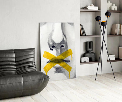 Silence Glass Wall Art - LUXARTDECO