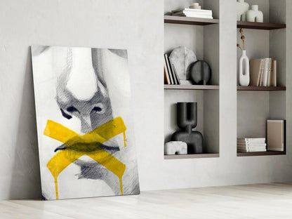 Silence Glass Wall Art - LUXARTDECO