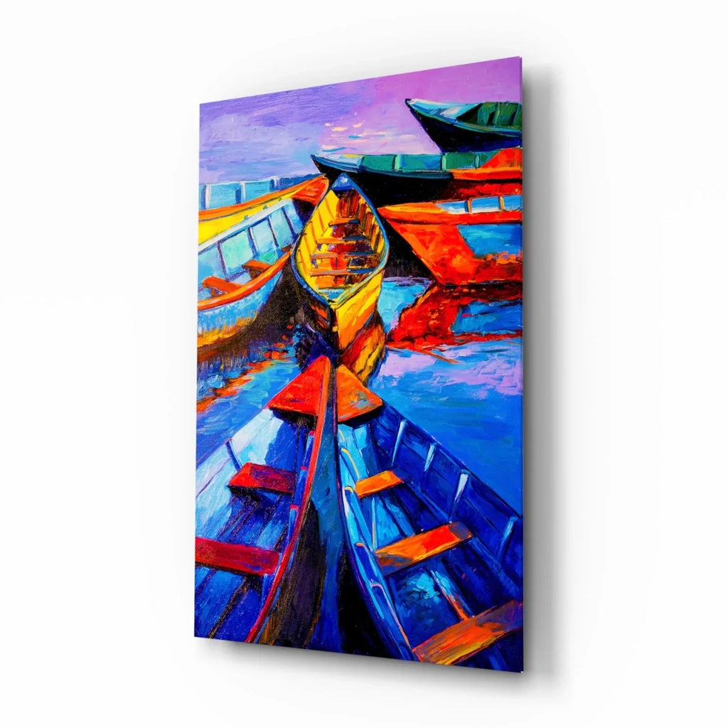 Boats Glass Wall Art - LUXARTDECO