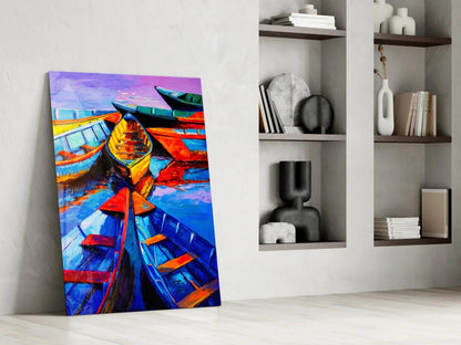 Boats Glass Wall Art - LUXARTDECO