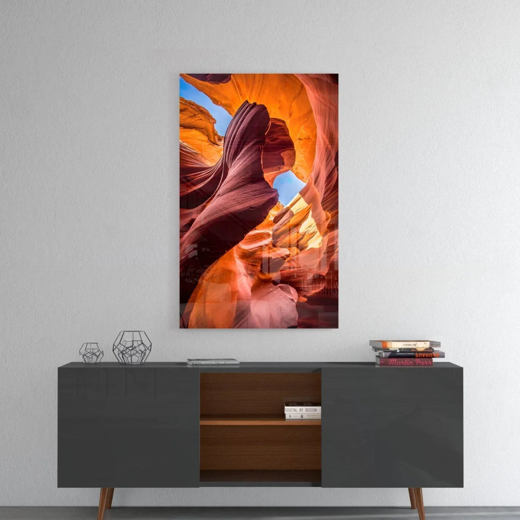 Canyon Glass Wall Art - LUXARTDECO