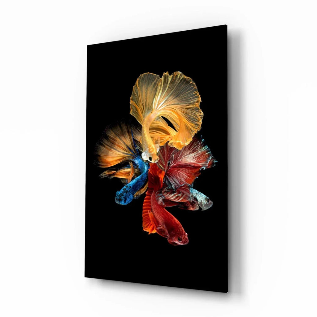 Betta's Dance Glass Wall Art - LUXARTDECO