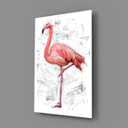 Flamingo Glass Wall Art - LUXARTDECO