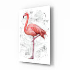 Flamingo Glass Wall Art - LUXARTDECO