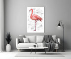 Flamingo Glass Wall Art - LUXARTDECO