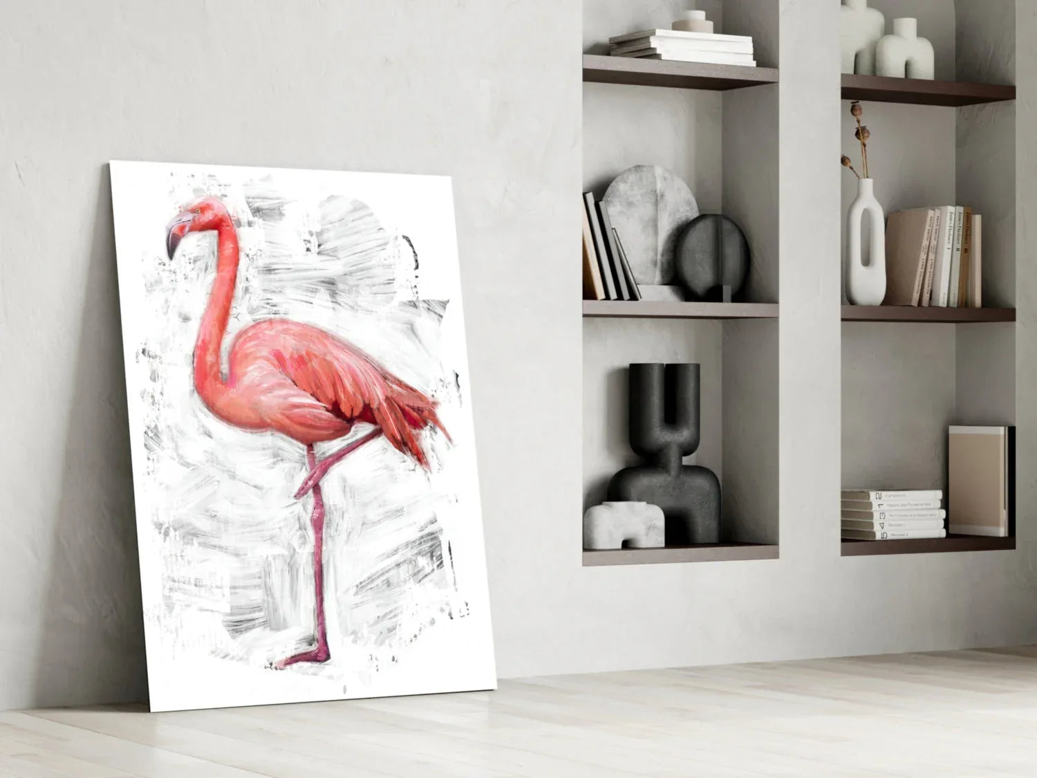 Flamingo Glass Wall Art - LUXARTDECO