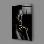 Silent Woman Glass Wall Art