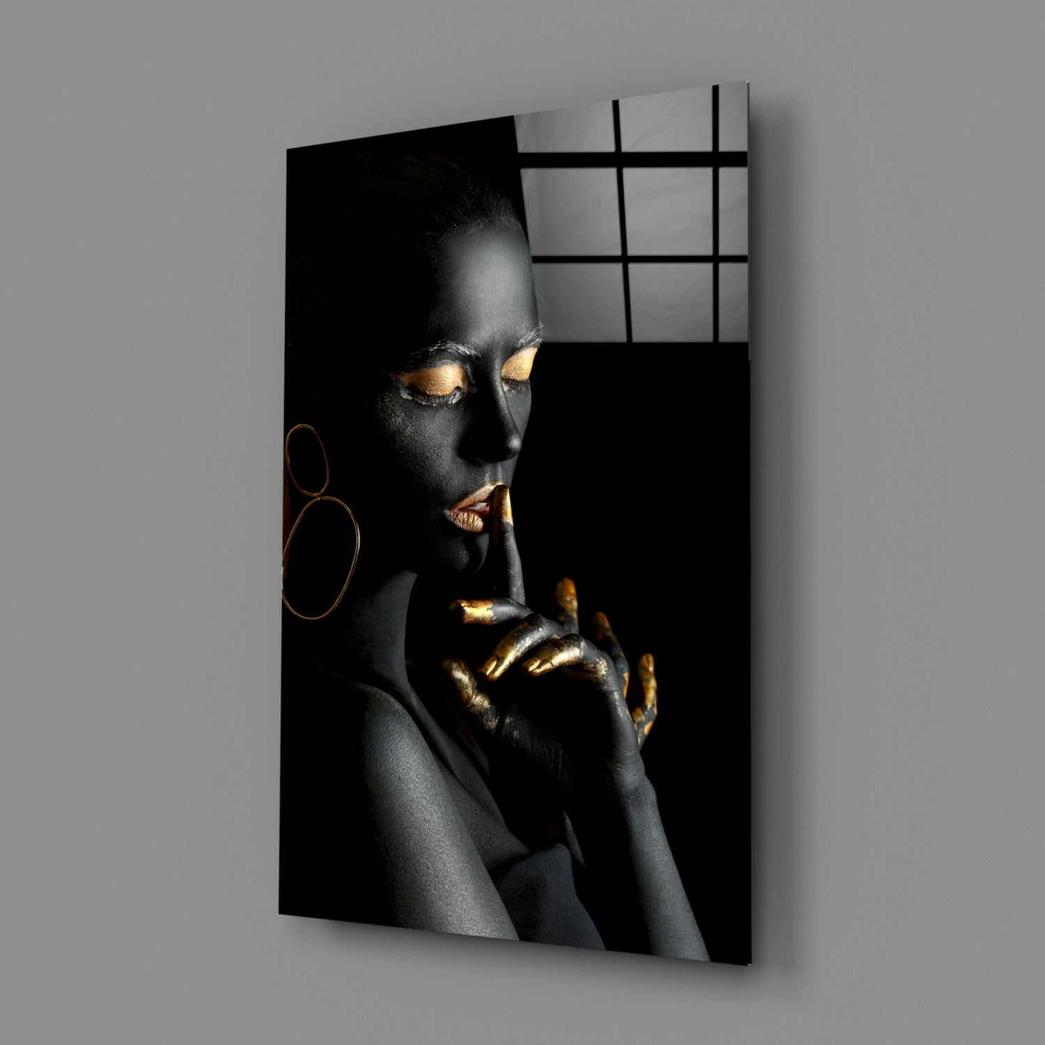 Silent Woman Glass Wall Art