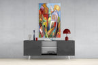 Colorful Houses Glass Wall Art