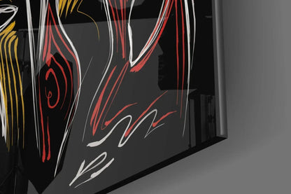 Abstract Jazz Art Sketch Glass Wall Art - LUXARTDECO