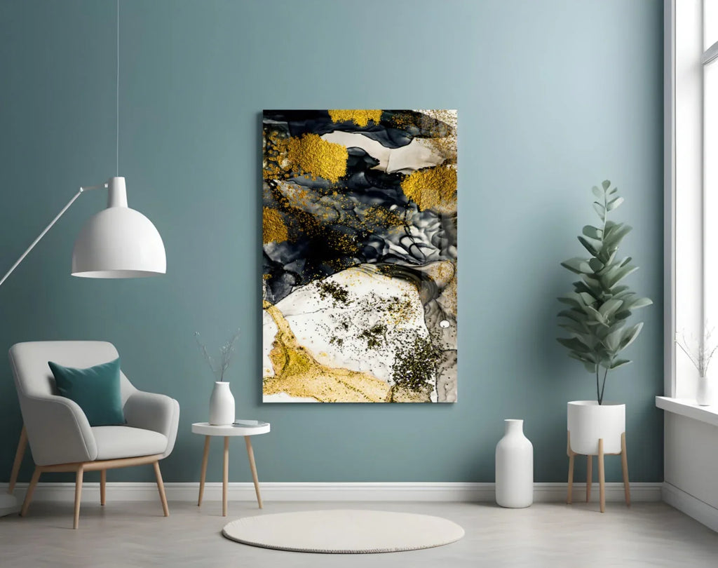 Dance of Yellow Glass Wall Art - LUXARTDECO