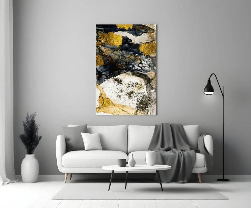 Dance of Yellow Glass Wall Art - LUXARTDECO