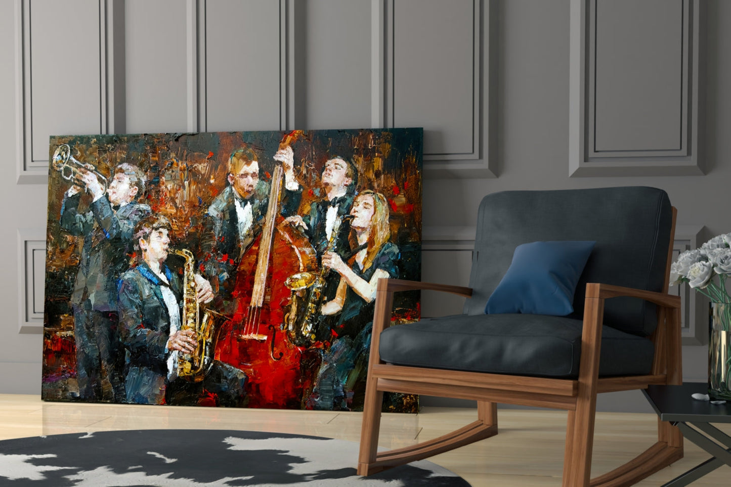 Music Group Glass Wall Art