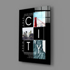 City Glass Wall Art - LUXARTDECO