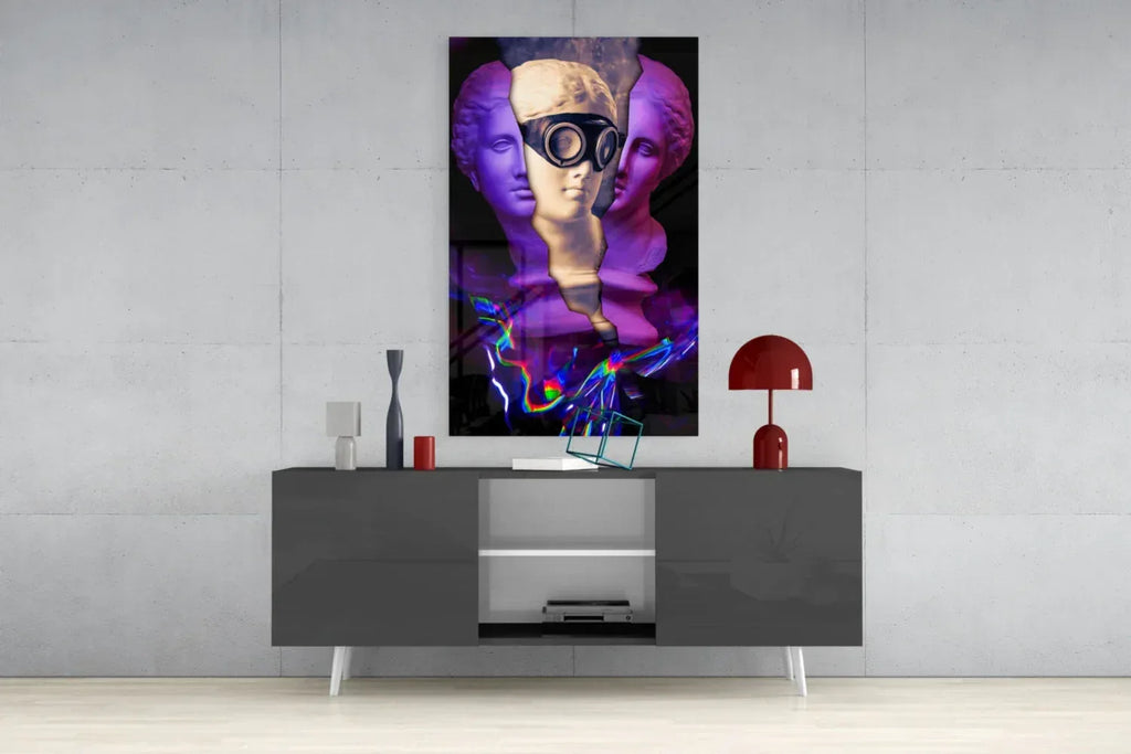 Modern Sculpture Glass Wall Art - LUXARTDECO