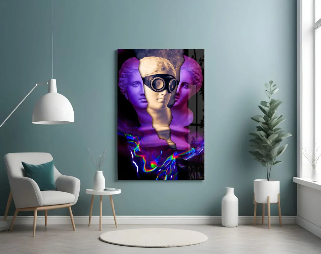 Modern Sculpture Glass Wall Art - LUXARTDECO