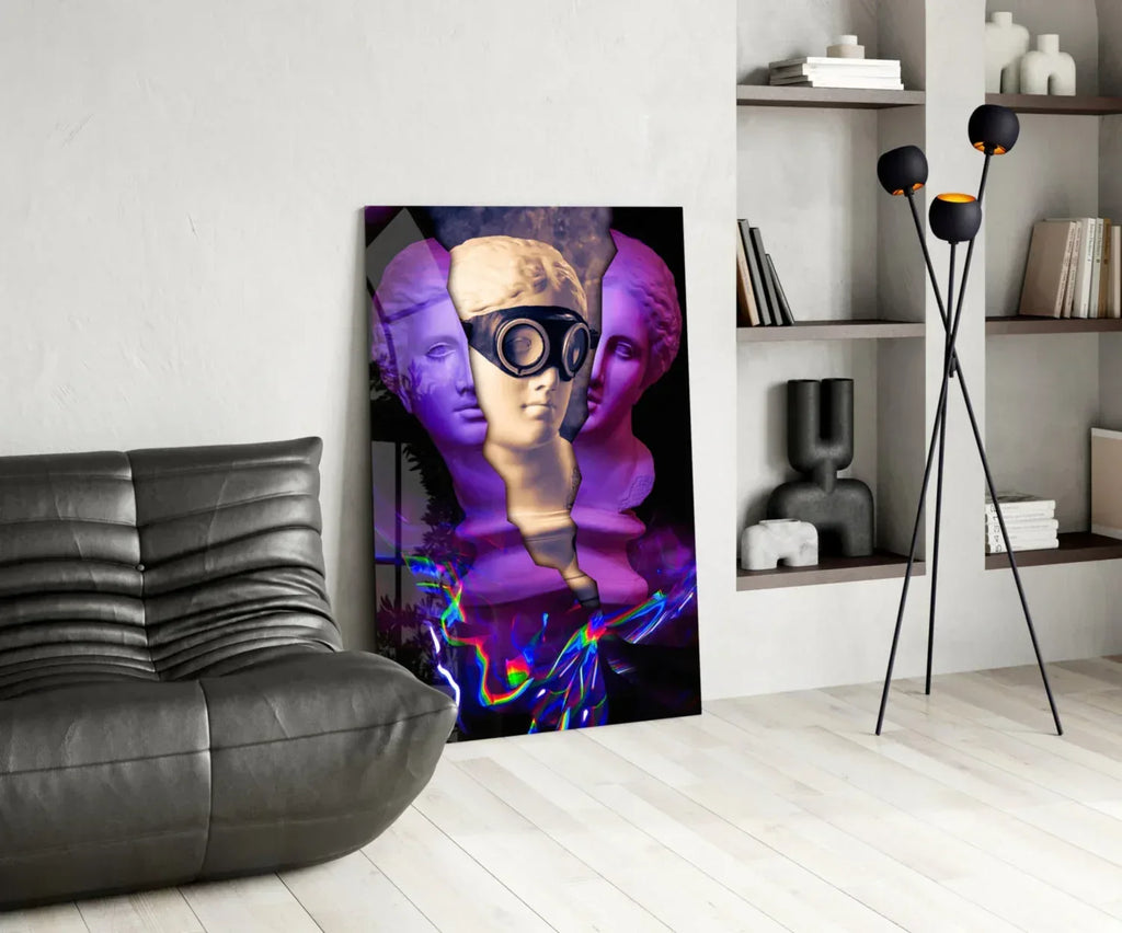 Modern Sculpture Glass Wall Art - LUXARTDECO