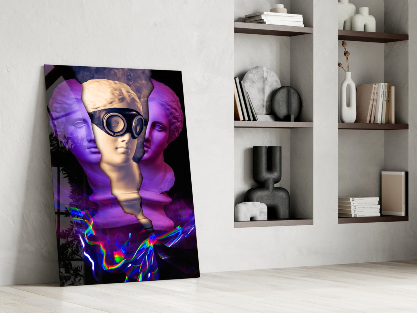 Modern Sculpture Glass Wall Art