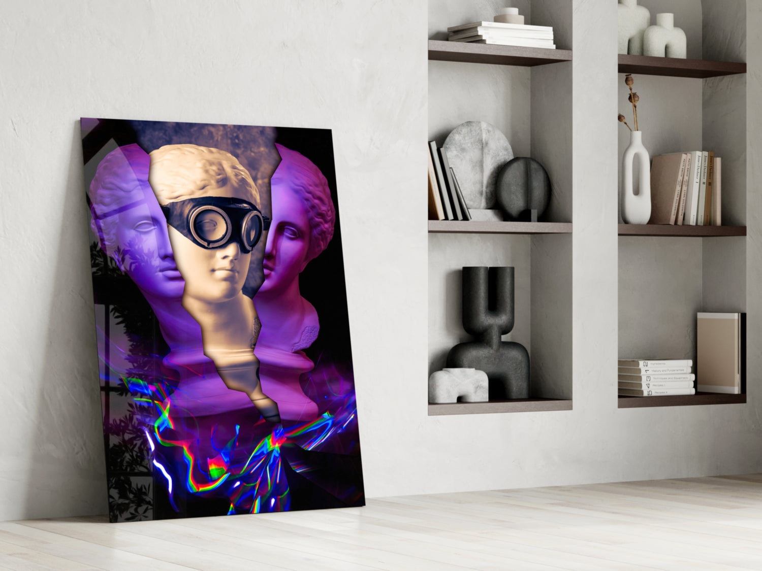Modern Sculpture Glass Wall Art