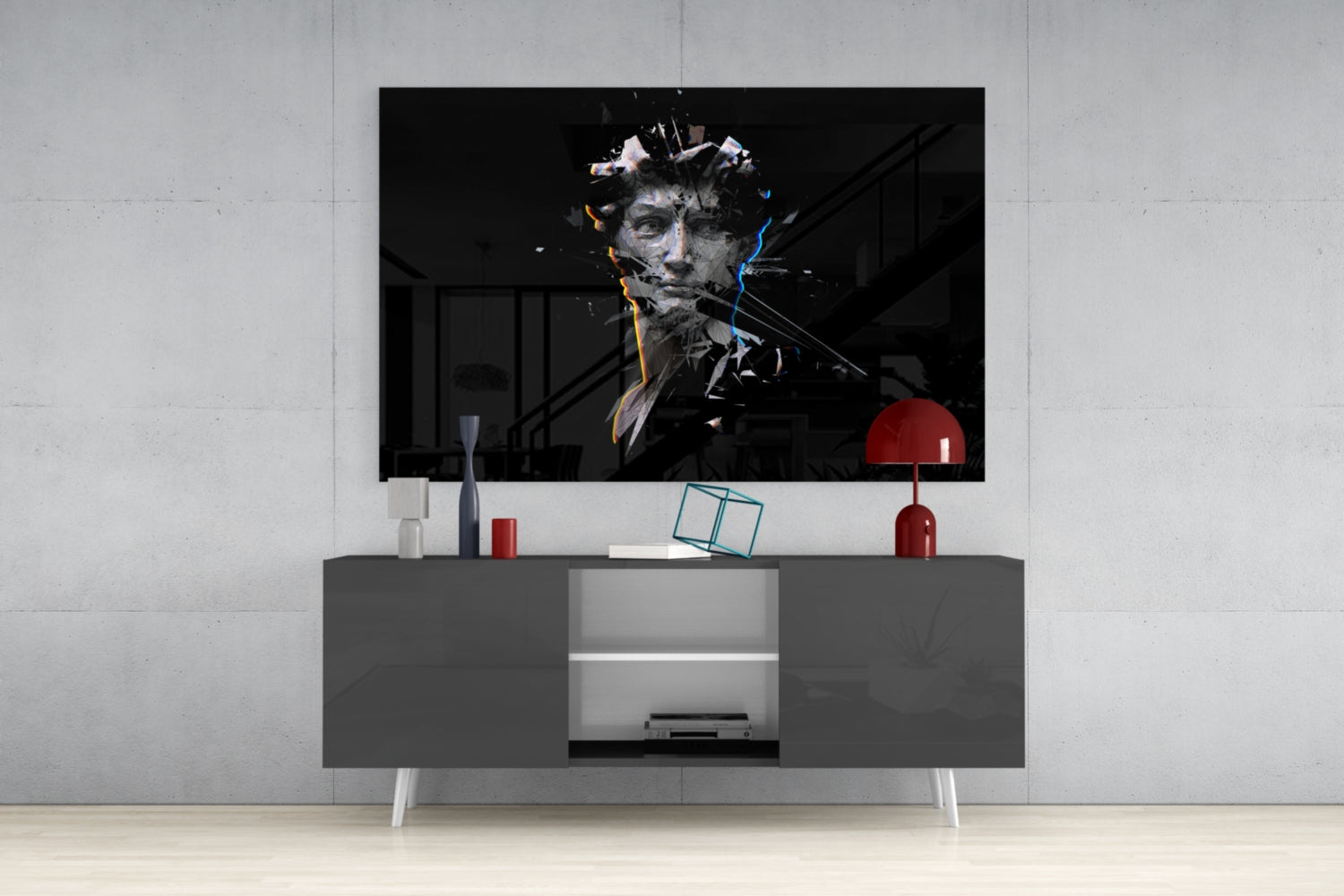 Sculpture Glass Wall Art