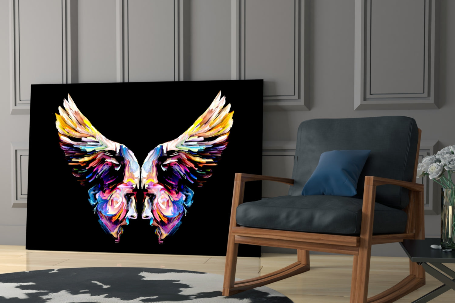 Wings Glass Wall Art