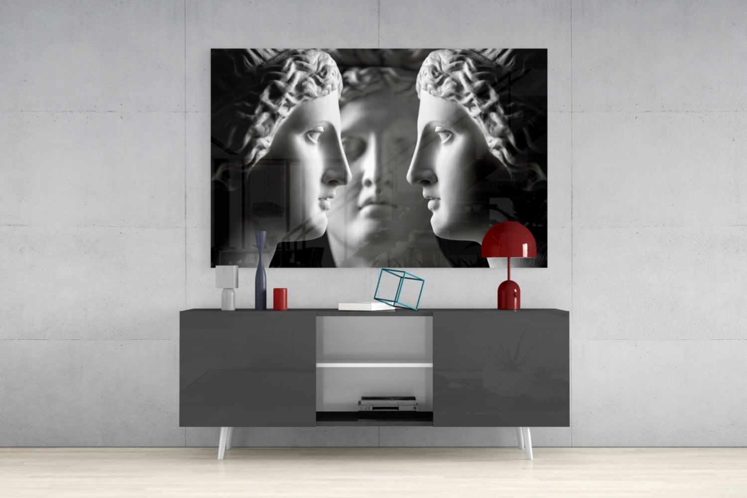 Statues Glass Wall Art