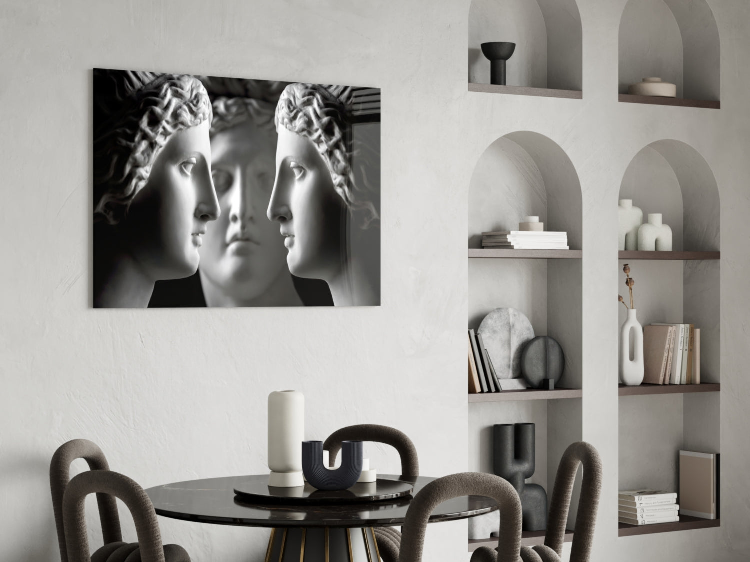 Statues Glass Wall Art
