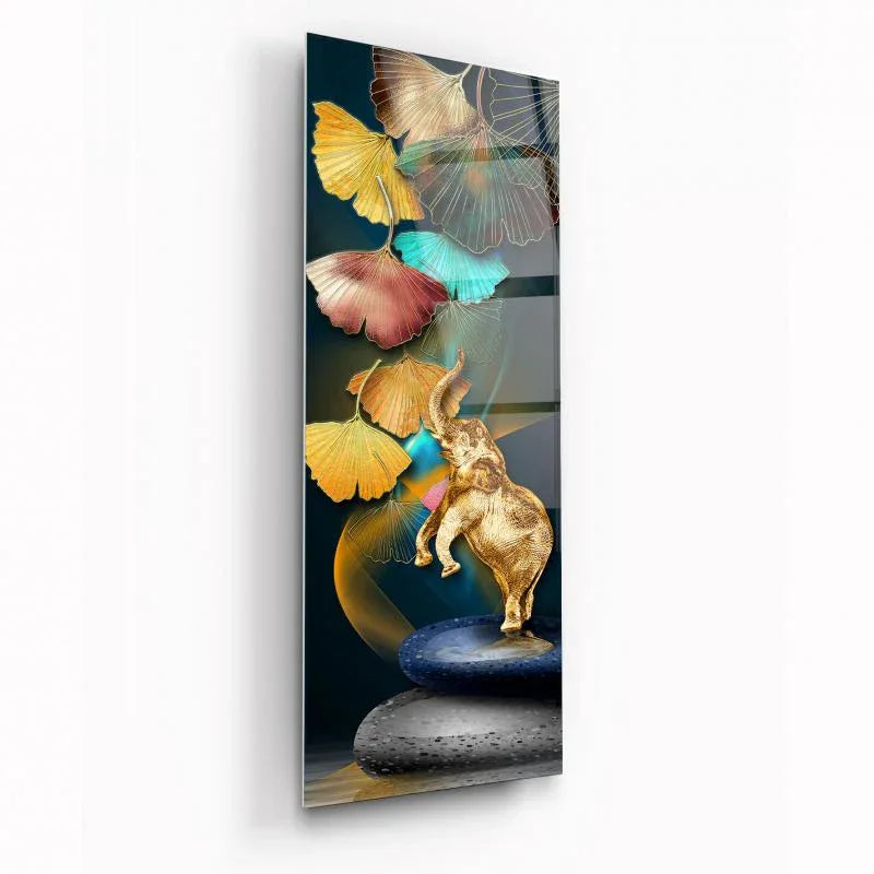 Elephant Glass Wall Art - LUXARTDECO
