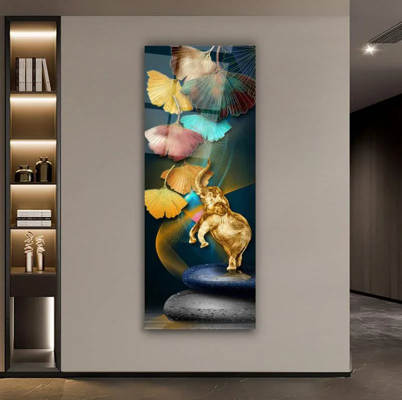 Elephant Glass Wall Art - LUXARTDECO