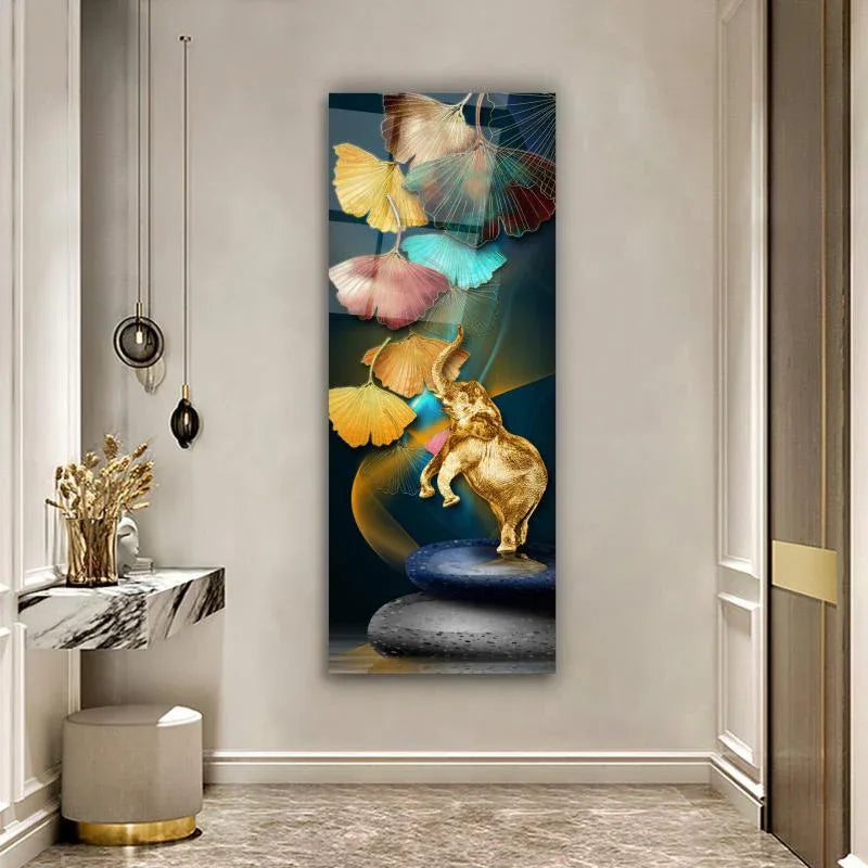 Elephant Glass Wall Art - LUXARTDECO