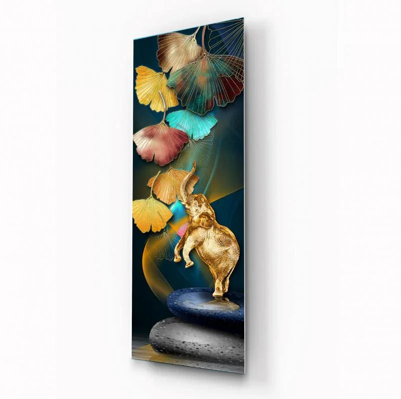 Elephant Glass Wall Art - LUXARTDECO