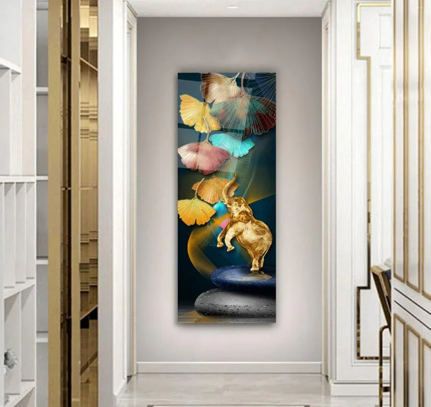 Elephant Glass Wall Art - LUXARTDECO